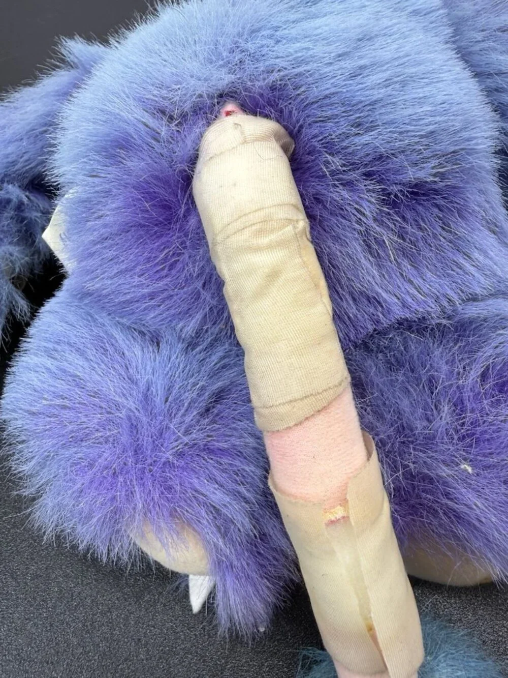 1980's Russ Berrie Weirdo Willy Plush Stuffed Animal Purple Monster NEEDs TLC
